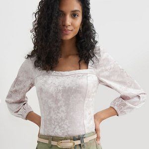 NWT Anthropologie Romantic Jessima Velvet Top XS